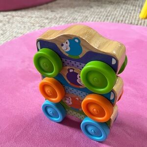 Melissa & Doug First Play Wooden Animal Stacking Cars